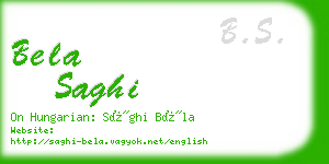 bela saghi business card